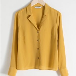 &other stories yellow silk top
